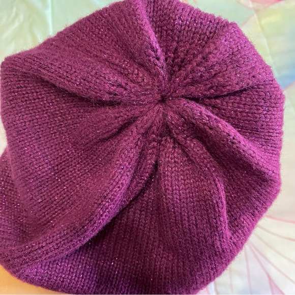 cute purple glitter beanie - Picture 2 of 2